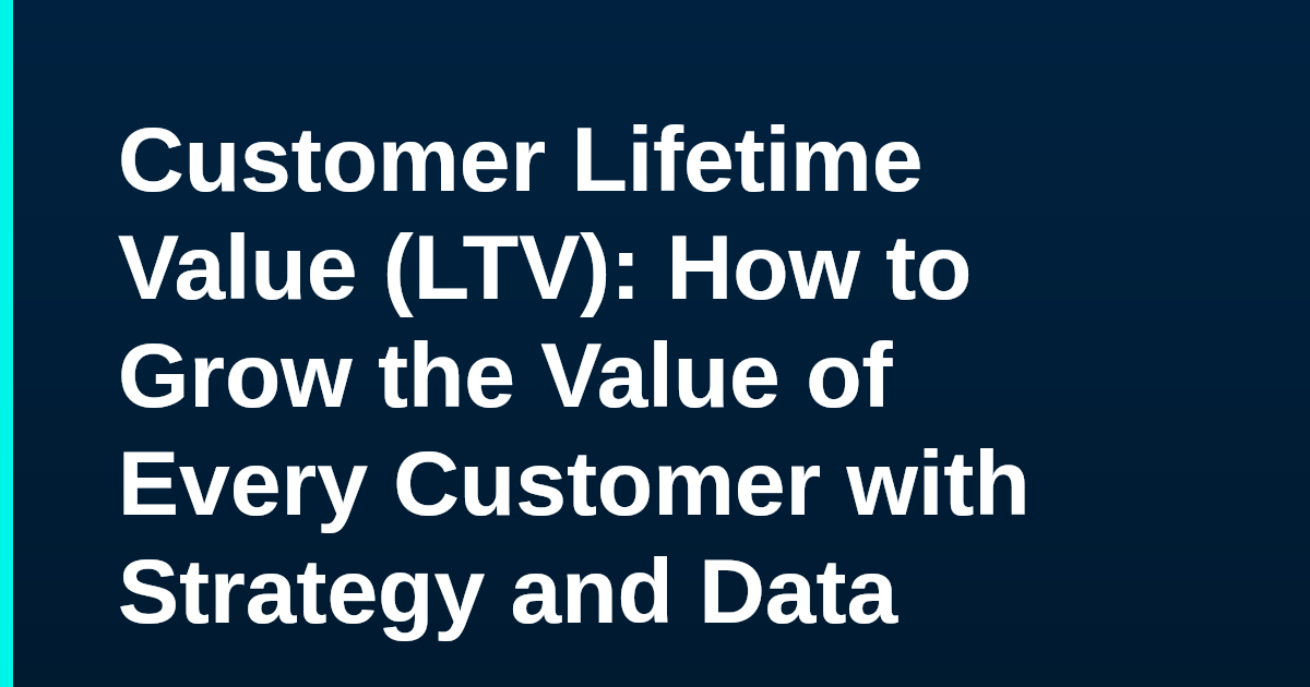 Customer Lifetime Value (LTV): How to Grow the Value of Every Customer with Strategy and Data